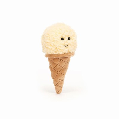 Jellycat Irresistible Ice Cream Vanilla USA | 20341PTJB